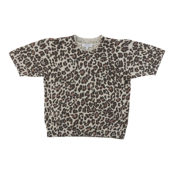 mySTYLE Women's Printed Short Sleeve Sweater