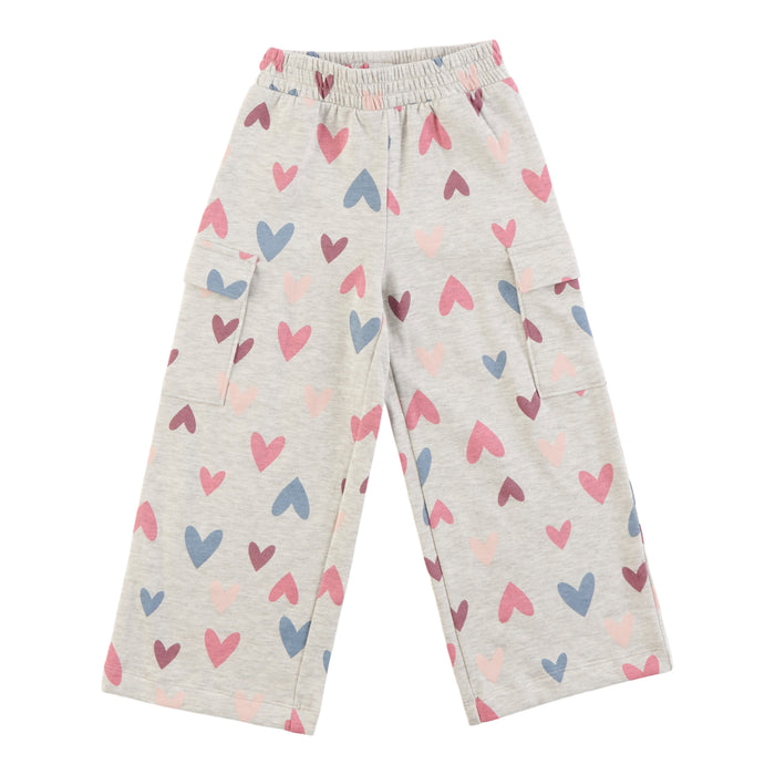 Pantalon cargo d’aspect jogging à jambe large en molleton Inspiration automnale MONKEY BARS pour toutes-petites