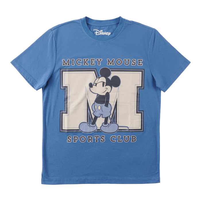 T-shirt à manches courtes de style universitaire sous licence Disney pour hommes