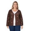 mySTYLE Women's Plus Floral Crochet Cardigan