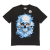 T-shirt à manches courtes à garniture phosphorescente de fantaisie pour hommes