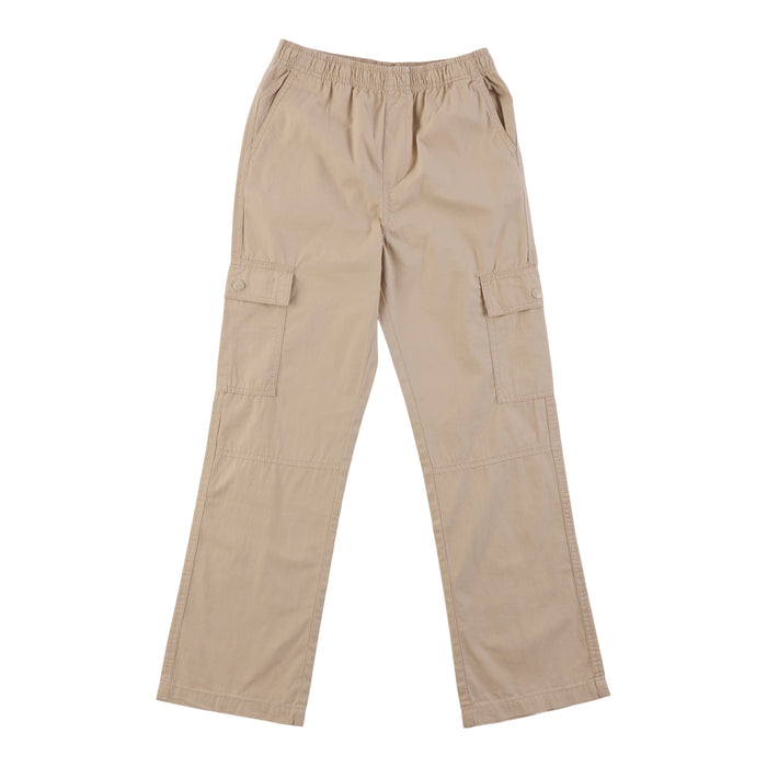 Pantalon cargo de couleur unie en popeline pour filles