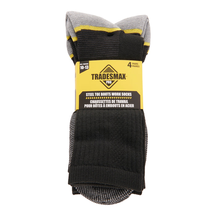 Mi-chaussettes Tradesmax Pro pour hommes, emb. de 4 paires