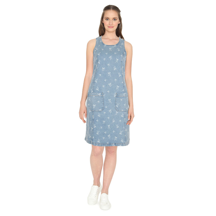 Robe en denim imprimé mySTYLE pour femmes