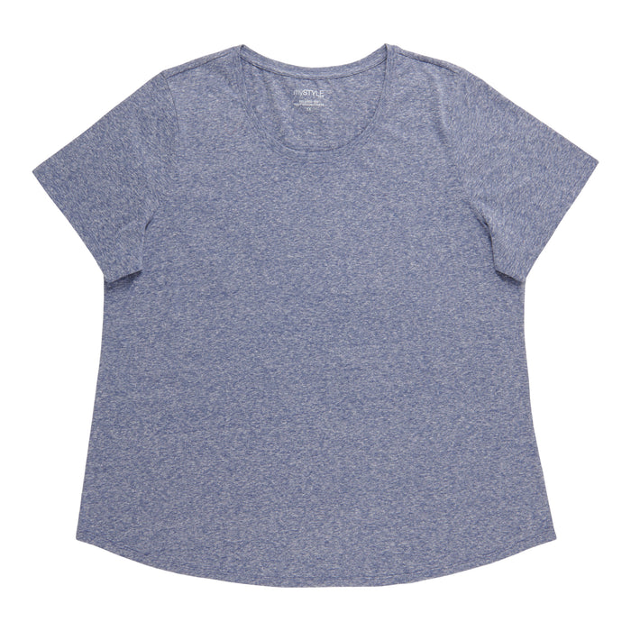 mySTYLE Women's Plus Scooped Neck T-Shirt
