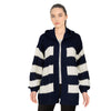mySTYLE Women's Striped Hooded Cardigan