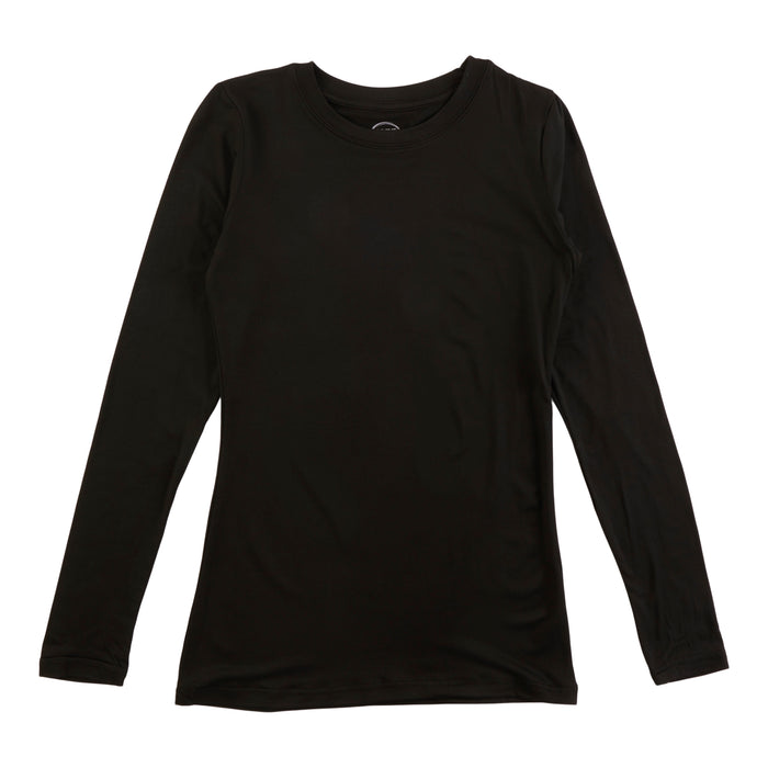 Women's Solid Long Sleeve Crew Neck Scrub Top