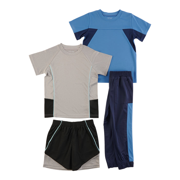 Ensemble avec hauts à manches courtes et pantalon pour garçons, 4 pièces