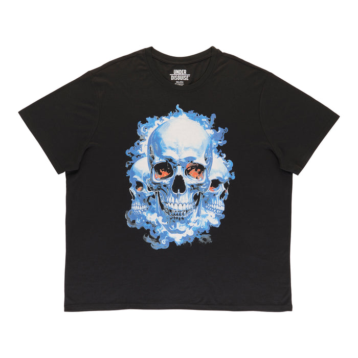 T-shirt à manches courtes à garniture phosphorescente de fantaisie taille forte pour hommes