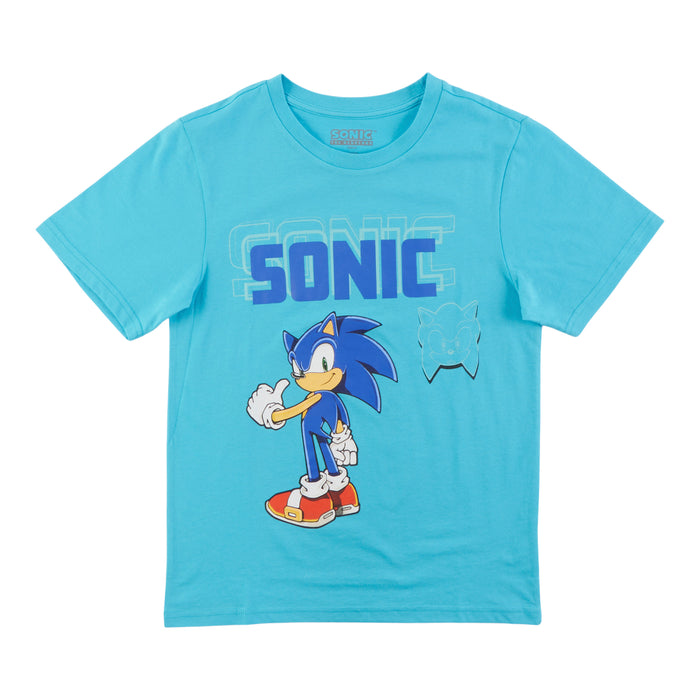 T-shirt imprimé à manches courtes Sonic le hérisson sous licence pour garçons