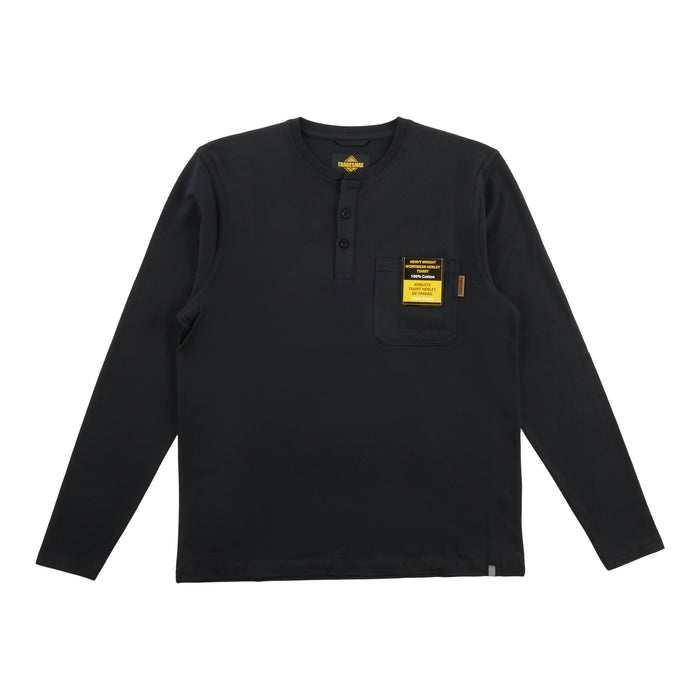 Haut de travail Henley à boutons et manches longues Tradesmax Pro pour hommes