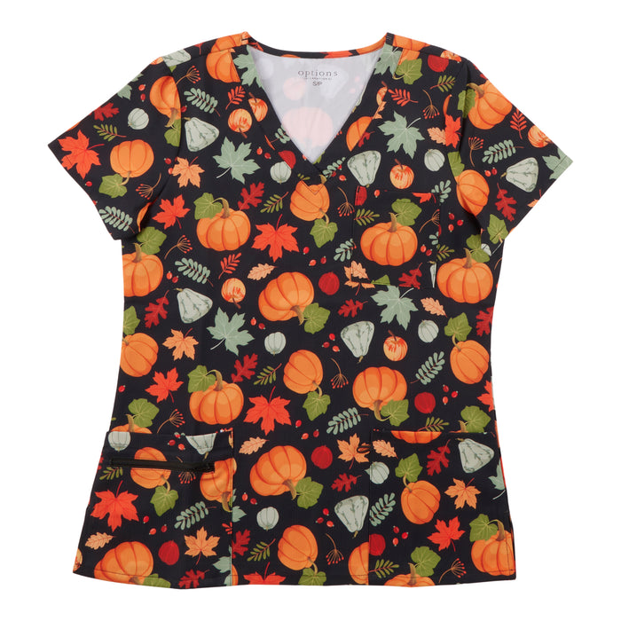 Options Women's Novelty Short Sleeve Scrub Top