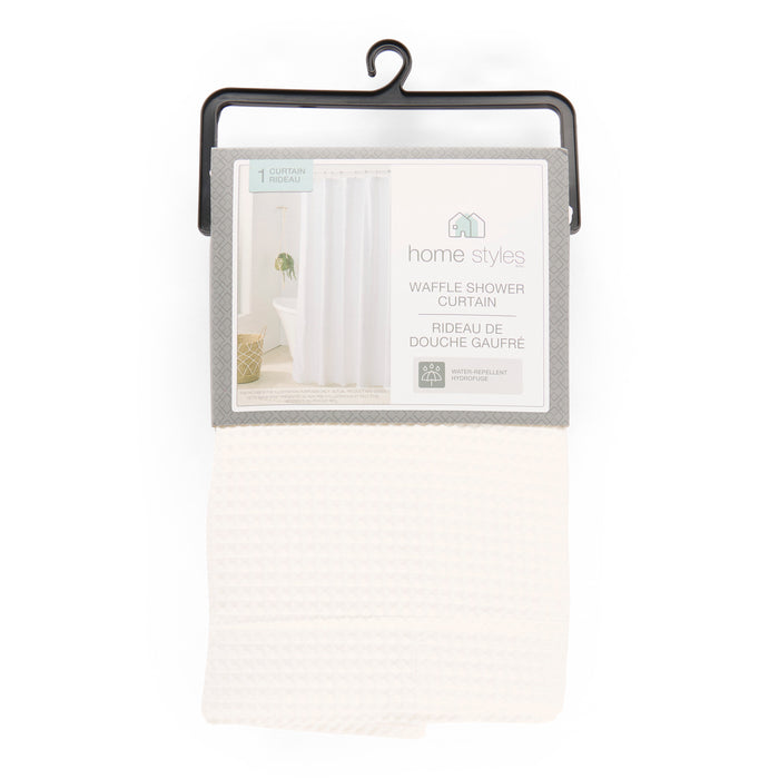 HomeStyles Waffle Shower Curtain, 70-in x 72-in.