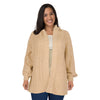 mySTYLE Women's Plus Solid Hooded Cardigan