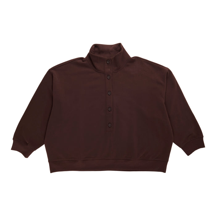 Chandail en molleton à boutons 1/4 taille plus mySTYLE pour femmes