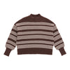 mySTYLE Women's Lock Mock Neck Striped Sweater