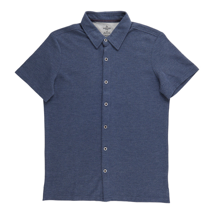 Chemise boutonnée et gaufrée à manches courtes Mountain Ridge pour hommes