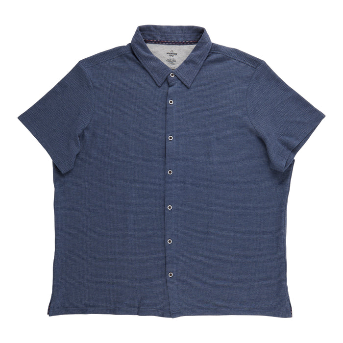 Mountain Ridge Men's Big Guy Textured Waffle Button-Up Shirt