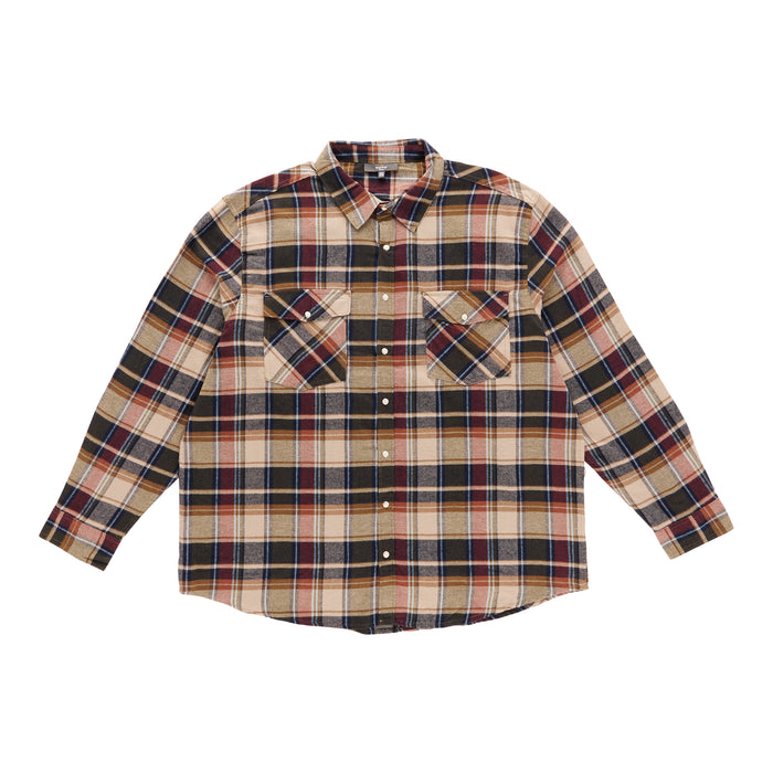Mountain Ridge Men's Woodland Long Sleeve Flannel Plaid Shirt