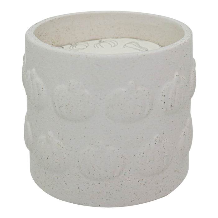 HomeStyles Ceramic Embossed Pumpkin Candle, 11-oz.