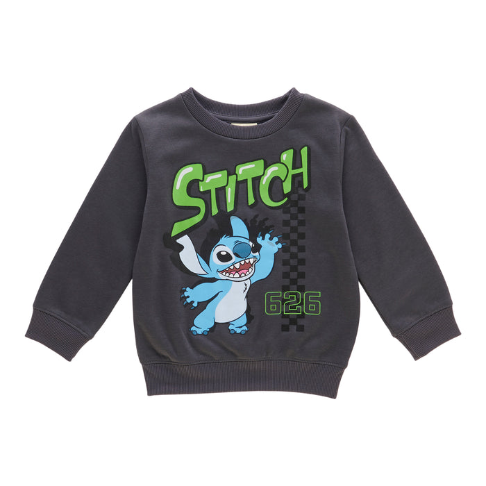 Toddler Boys' Licensed Stitch Printed Long Sleeve Crew Neck Top