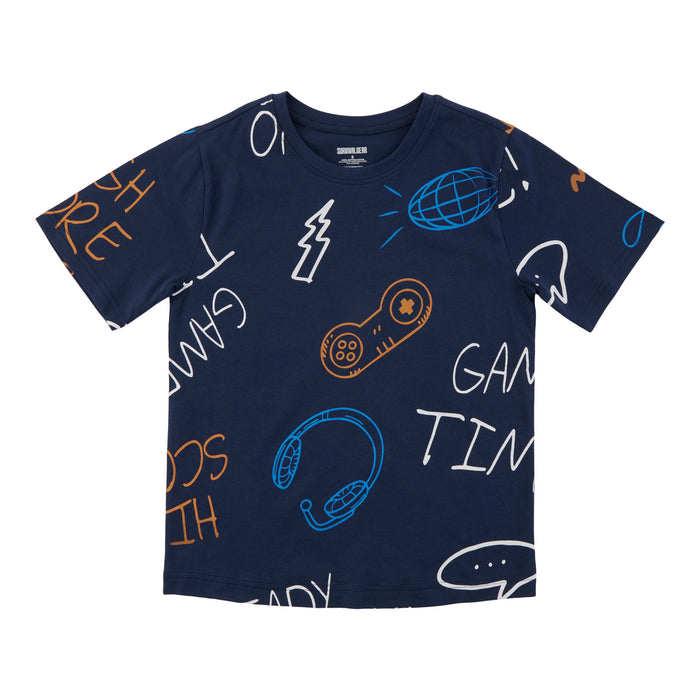 SURVIVAL GEAR Boys' Varsity Printed Short Sleeve T-Shirt