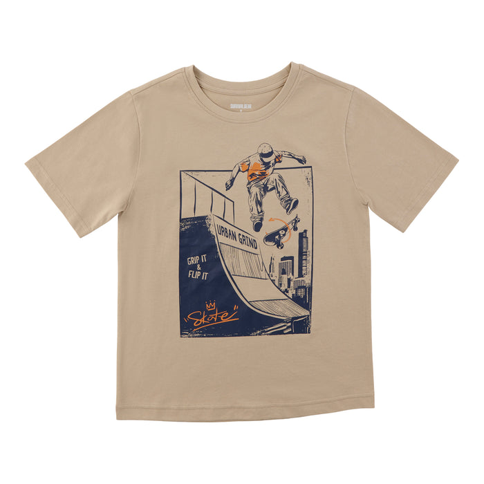 SURVIVAL GEAR Boys' Varsity Printed Short Sleeve T-Shirt