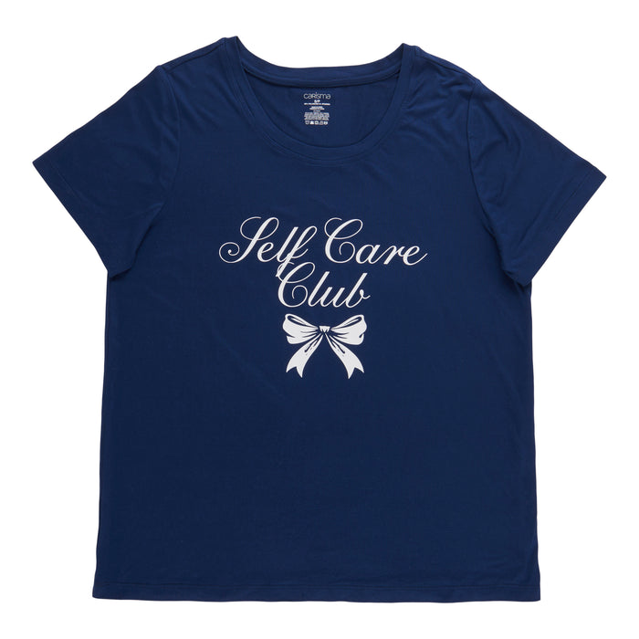 Chemise de nuit à manches courtes et à col rond Carisma pour femmes