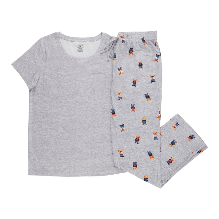 Pyjama avec haut à manches courtes Carisma pour femmes, 2 pièces