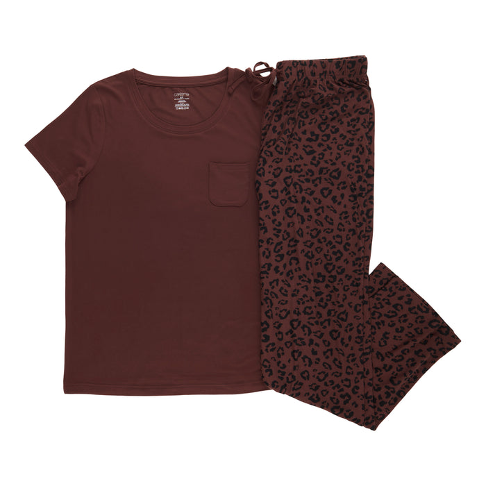Carisma Women's Scooped Short Sleeve PJ Set, 2-Piece
