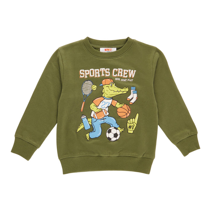 MONKEY BARS Toddler Boys' Varsity Printed Long Sleeve T-Shirt