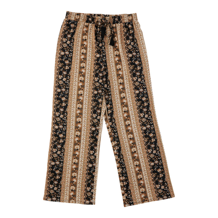 mySTYLE Women's Printed Wide-Leg Pull-On Pants