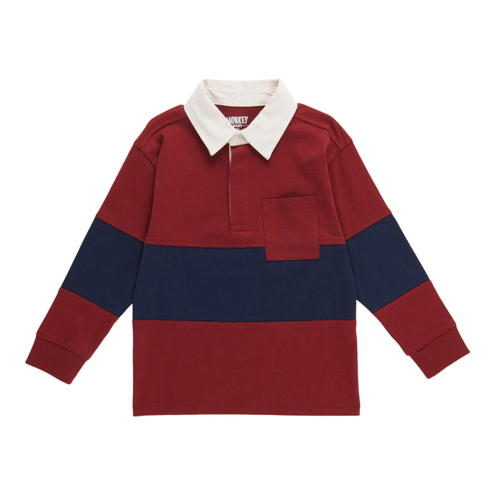MONKEY BARS Toddler Boys' Varsity Long Sleeve Polo Top