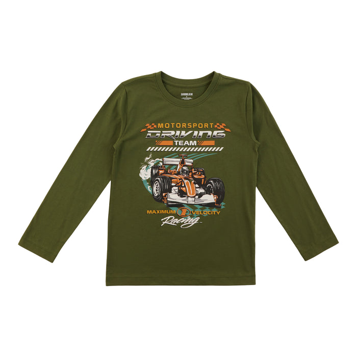 SURVIVAL GEAR Boys' Varsity Screen Print Long Sleeve T-Shirt