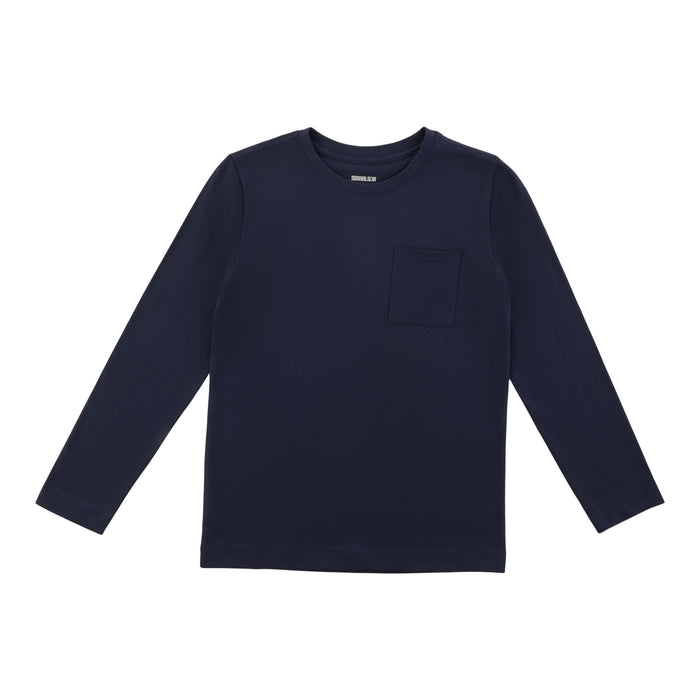 T-shirt à manches longues de couleur unie Style universitaire SURVIVAL GEAR pour garçons