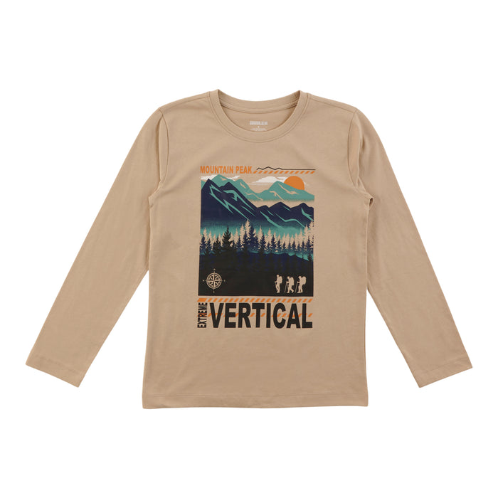 SURVIVAL GEAR Boys' Varsity Screen Print Long Sleeve T-Shirt