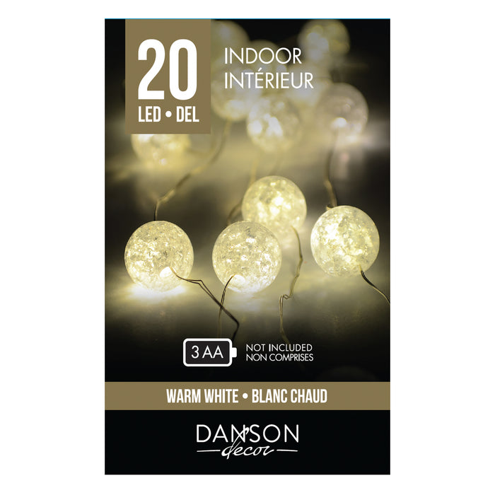 Guirlande de 20 boules en acrylique à DEL Danson Décor