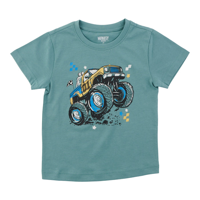 T-shirt imprimé à manches courtes Style universitaire MONKEY BARS pour tout-petits