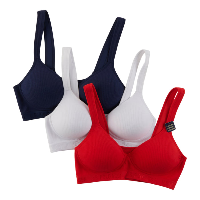 Soutien-gorge U.S. Polo pour femmes, emb. de 3, assortiment