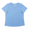 Haut d’uniforme médical à col en V de couleur unie pour femmes
