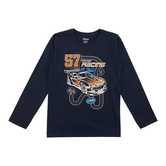 SURVIVAL GEAR Boys' Varsity Printed Long Sleeve T-Shirt