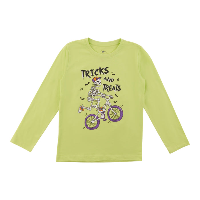 T-shirt imprimé à manches longues de fantaisie pour garçons
