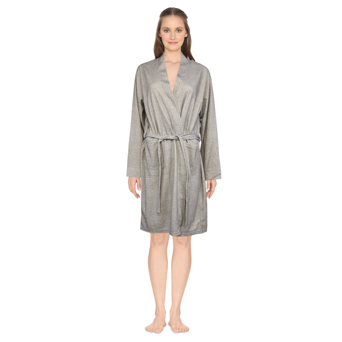Peignoir en tissu gaufré de couleur unie Carisma pour femmes