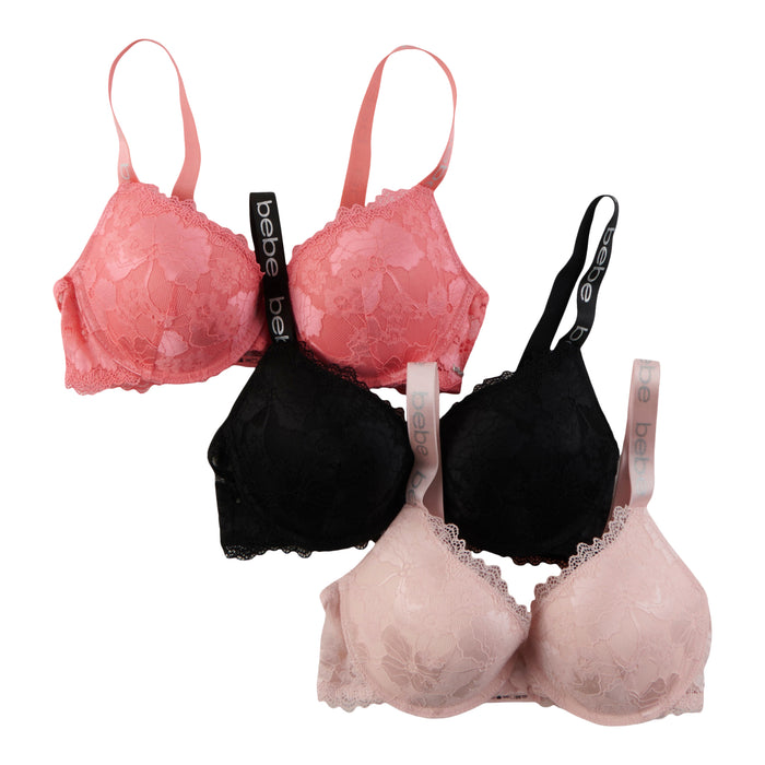 Women's Push-Up Bras, 3-Pack