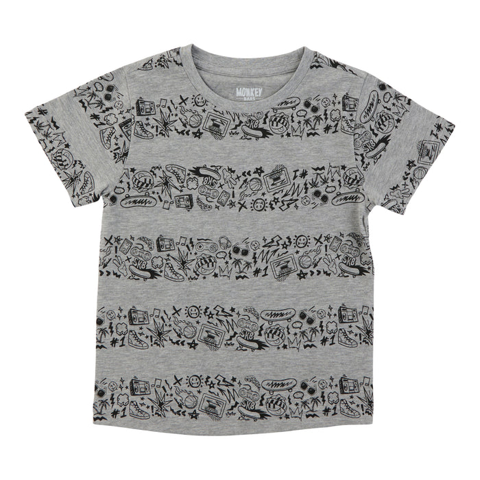 MONKEY BARS Toddler Boys' Varsity Printed Short Sleeve T-Shirt