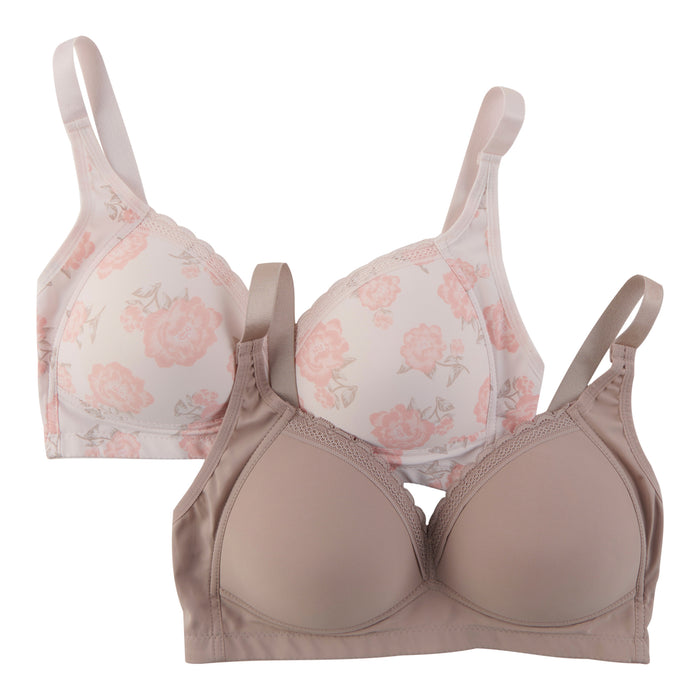 Giant Value Women's Plus Bra, 2-Pack, Assorted