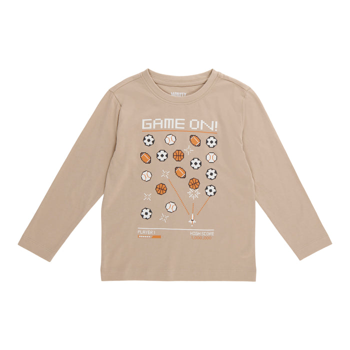 MONKEY BARS Toddler Boys' Varsity Printed Long Sleeve T-Shirt