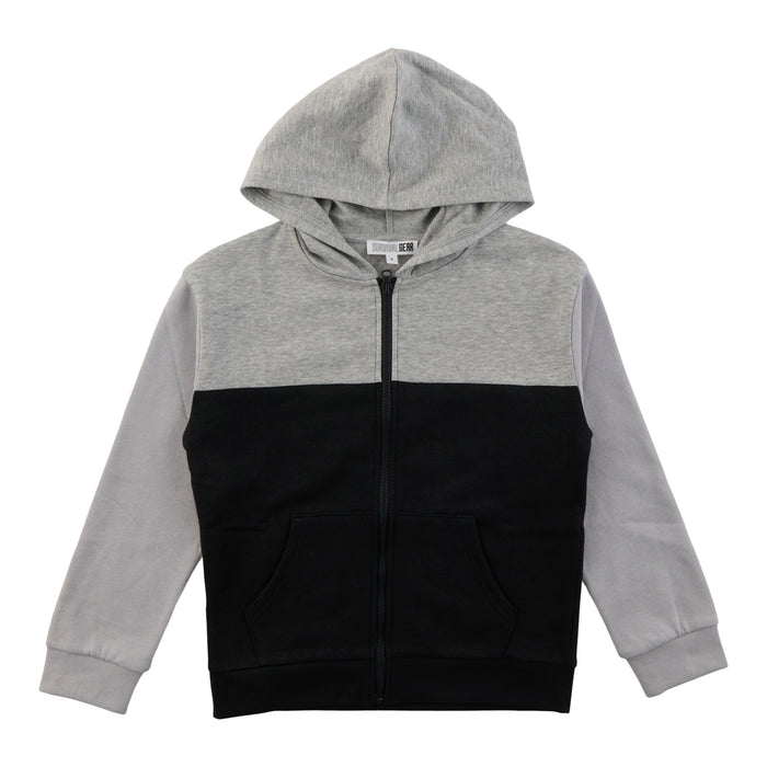 SURVIVAL GEAR Boys' Varsity Colour Block Zip-Up Hoodie