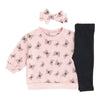 Ensemble avec haut à manches longues Inspiration automnale MONKEY BARS pour bébés filles, 3 pièces, 3 à 9 mois