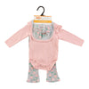 Ensemble avec cache-couche à manches longues Inspiration automnale MONKEY BARS pour bébés filles, 3 pièces, 3 à 9 mois